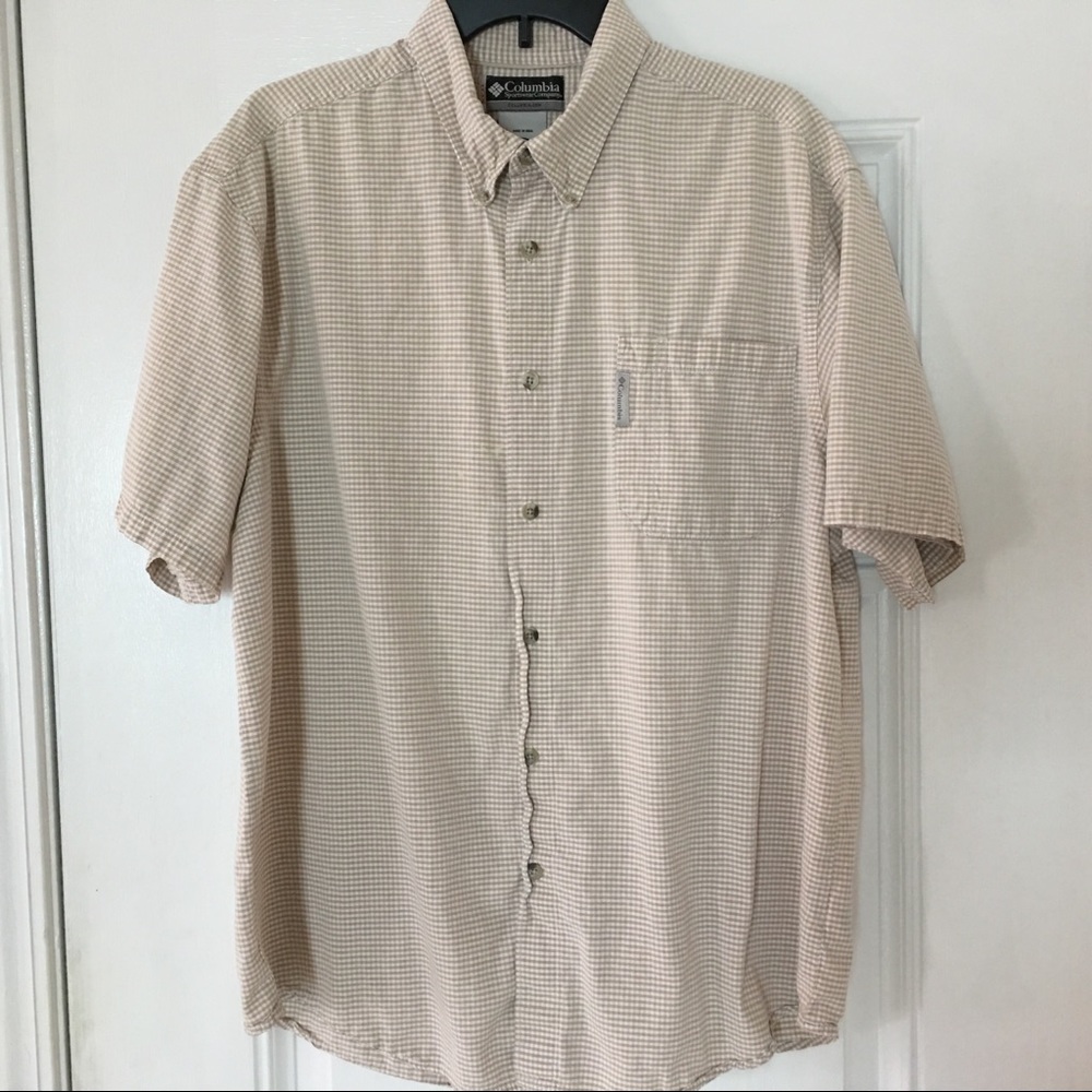 Columbia Short Sleeves Shirt for Men Size XL checkered